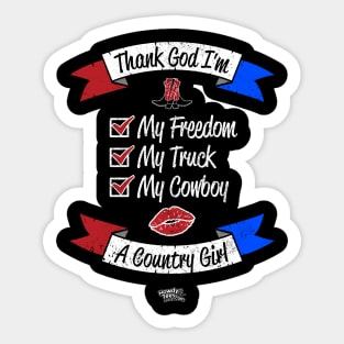 Thank God I'm A Country Girl Checklist Sticker